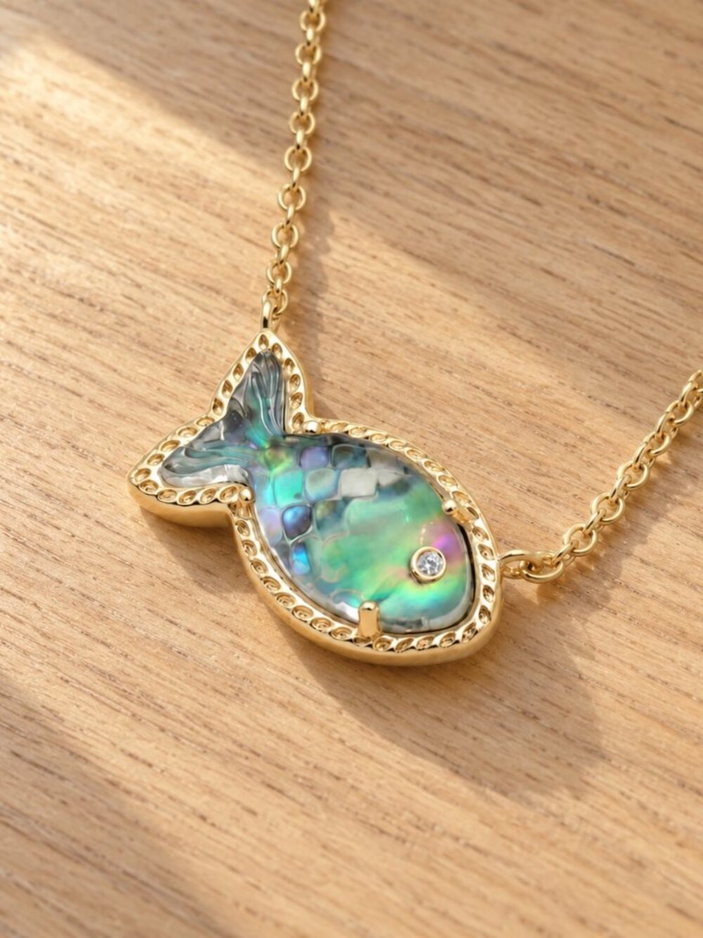 gold fish pendant necklace